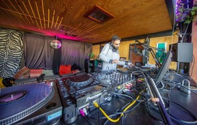 DJ Gurtej Sangha at Beaumont Studios.