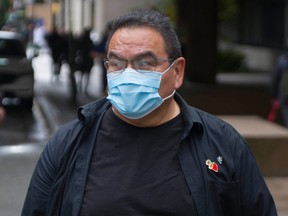 Phillip Tallio outside B.C. Supreme Court on Tuesday, October 13, 2020.