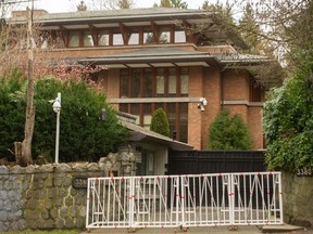 El consulado chino en Granville Street en Vancouver.