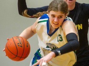 File photo of Riverside Rapid's Natalie Curly in Girls basketball Quarterfinal round at Langley Events Centre in Langley, BC., March 2, 2023.