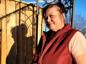 Deborah Brown outside her home in Fort St. John.