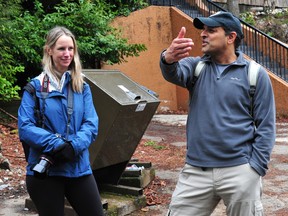 Penny Slack and Clark D’Cunha at the newly opened Quarry Rock trail in Deep Cove on Sunday.
