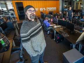 Trey Smith at the software and gaming company offices of Blackbird Interactive in Vancouver.