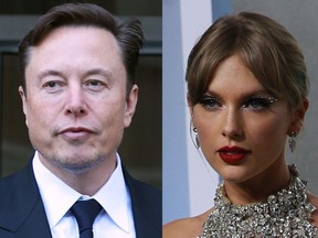The 33-year-old Grammy winner kicked off The Eras Tour in Glendale, Arizona on Mar. 17. Pictured left, Elon Musk.