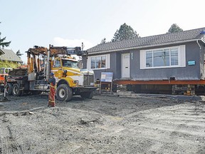 One of the 1950s-era Selkirk Avenue homes in Esquimalt has already moved to Songhees lands to make way for a condo development; a second is set to go next Wednesday.