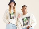 From the Canadian brand Roots, the gender-free sweater aims to celebrate the company's 'commitment to Earth.'