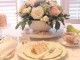 Elegant Mother's Day table set by award-winning stylist, and author, Susan Hyatt, of Tabletops by Susan.