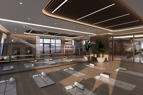 A Lululemon-equipped yoga studio.