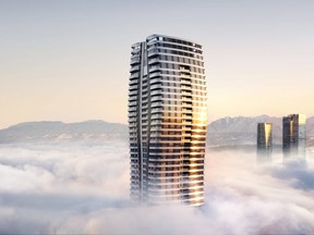 CURV will stand 60 storeys tall at the pinnacle of downtown Vancouver. SUPPLIED