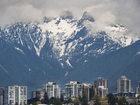 Cloudy skies in Vancouver in a file photo.