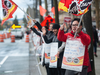 Hundreds of Public Service Alliance of Canada workers picket the Canada Revenue Agency Surrey National Verification and Collection building on King George Blvd. in Surrey, B.C.