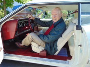 Red Robinson back in the driver's seat 40 years after he bought this 1976 Thunderbird new.