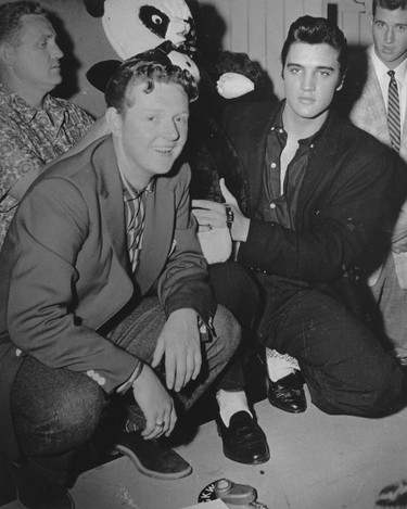 Red Robinson with the king of rock n roll, Elvis Presley.