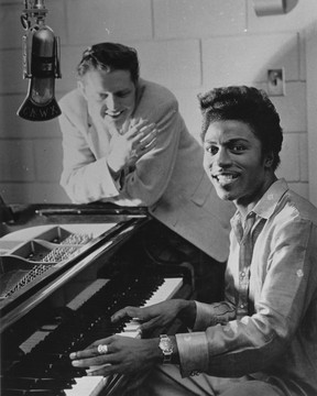 Vancouver DJ Red Robinson and Little Richard.