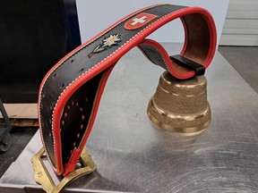 This cowbell was recovered from a vehicle in the 1800 block of Sumas Way in Abbotsford on April 3.