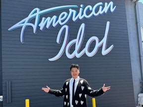 Tyson Venegas in Los Angeles for top 12 American Idol taping on April 24.