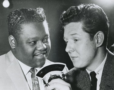 Vancouver DJ Red Robinson with Fats Domino.