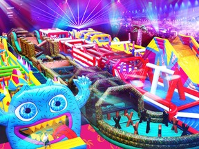 The Monster, dubbed the world's largest inflatable obstacle course, will be installed at TradeX in Abbotsford, June 15-18, 2023.