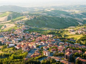 A view of  San Marino from above.
