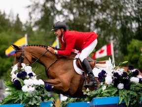Canadian show-jumper Mario Deslauriers, seen here on Bardolina, will be part of the Canadian team competing in the FEI Jumping Nations Cup on June 4 at Thunderbird Show Park in Langley.