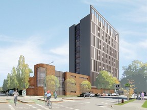 An artist's rendering of a proposed development on Arbutus Street, between 7 and 8 Avenue, in Vancouver.