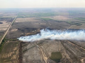 The Boundary Lake fire as seen by the air on May 5, 2023.