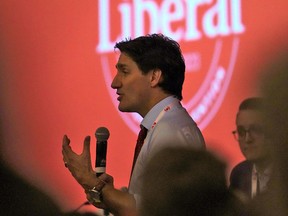 Prime Minister Justin Trudeau speaks to the Young Liberals of Canada Commission during the Liberal convention in Ottawa on Thursday, May 4, 2023.