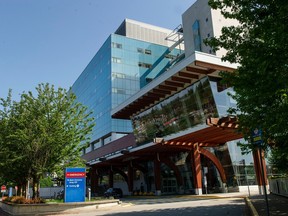 Picture of the exterior of Surrey Memorial Hospital in Surrey.