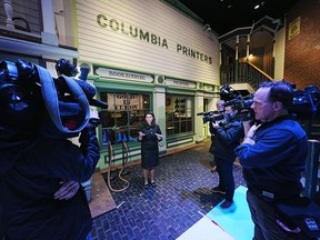 Then-CEO Alicia DuBois takes the media on a tour of the closed third floor of the Royal B.C. Museum on Feb. 27, 2023.