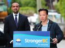 B.C.'s Minister of Housing Ravi Kahlon and Vancouver Mayor Ken Sim.