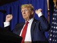 Former U.S. president Donald Trump speaks at a campaign event Thursday, April 27, 2023, in Manchester, N.H. Love him or hate him, Trump is about to make more must-see TV -- this time on the heels of a damning sexual abuse verdict in a New York courtroom.