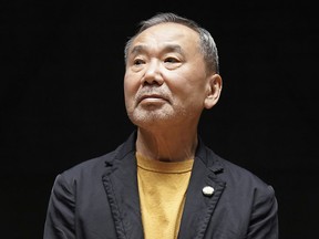 FILE - Japanese novelist Haruki Murakami poses for media members during a news conference on the university's new international house of literature also known as The Haruki Murakami Library at the Waseda University in Tokyo on Sept. 22, 2021. Japanese best-selling cult novelist Murakami has won the 2023 Princess of Asturias Award for literature, the Spanish foundation that organizes the prizes said Wednesday, May 24, 2023.