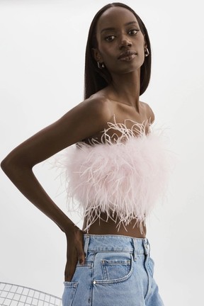 LAMARQUE Zaina Feather Bustier.