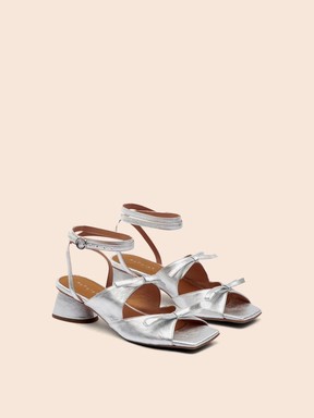 Maguire Mira Silver Heeled Sandals.