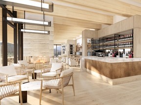 Rendering of restaurant will be on site when Terralux Estate Winery opens its doors in West Kelowna next year.