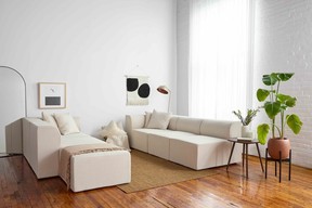 Sofa-in-a-box by Canadian furniture brand Cozey.