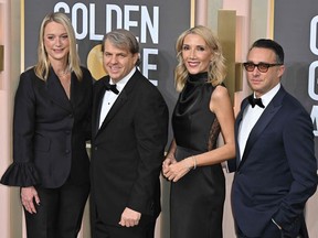 Todd Boehly (second from left), seen here at the Golden Globes in January, is one of the investors behind their purchase from the Hollywood Foreign Press Association.