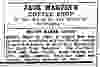 Ad for Jack Martin’s Coffee Shop in Bellingham in the June 28, 1929 Vancouver Sun.