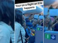 Man proposes on flight