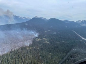 The Peace River Regional District issued two evacuation orders Sunday as winds fanned the 4,049-square-kilometre Donnie Creek blaze.
