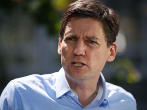 B.C. Premier David Eby speaks during a news conference in Richmond, B.C., Thursday, June 22, 2023. Voters in two British Columbia constituencies previously represented by a former New Democrat premier and an NDP cabinet minister will cast ballots in separate byelections today.