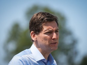 B.C. Premier David Eby speaks during a news conference in Vancouver, B.C., Monday, June 26, 2023. Eby says he has no interest in calling an early election in British Columbia, despite resounding victories for NDP candidates in a pair of byelections over the weekend.
