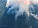 The Cameron Bluffs wildfire on Vancouver Island has forced the closure of Highway 4 near Port Alberni.