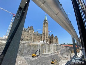 The excavation for the new Parliament Welcome Centre in front of Centre Block was partially open for public viewing during Doors Open Ottawa on June 3-4.