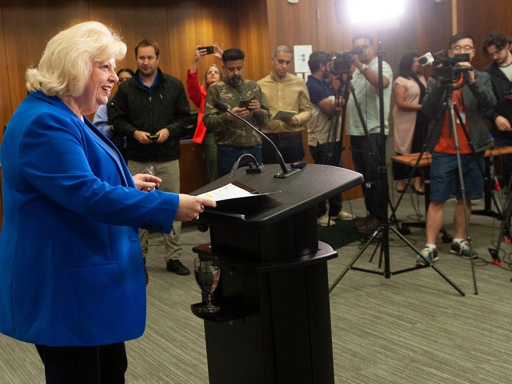 Surrey Mayor Brenda Locke announces that Surrey council voted to keep the RCMP and will not continue with the transition to a municipal police force.