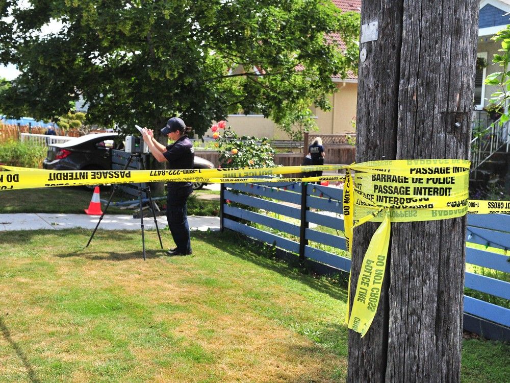  ihit on scene after rcmp officers responded to a report of a home invasion inside a residence in the 7600-block of 17th avenue in burnaby, b.c. on june 29, 2023.