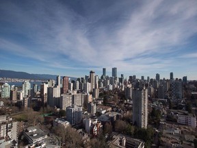 Condos and apartment buildings are seen in downtown Vancouver, B.C., on Thursday February 2, 2017. The British Columbia government has opened access to its $500 million rental-protection fund that will help non-profit groups purchase rental buildings.