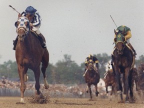 Jockey Ron Turcotte and Secretariat thundered down the stretch in the Kentucky Derby of 1973.
