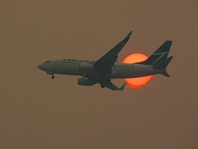 WestJet flight in wildfire haze