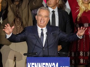 Robert F. Kennedy Jr. officially announces his candidacy for President in Boston, Massachusetts, on April 19, 2023.